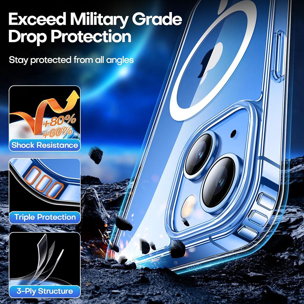 Magnetic For Magsafa Luxury Hybrid Glossy Hard Case For iPhone 15 14 Plus 13 12 mini 11 Pro Max Silicone Soft Shell Clear Cover