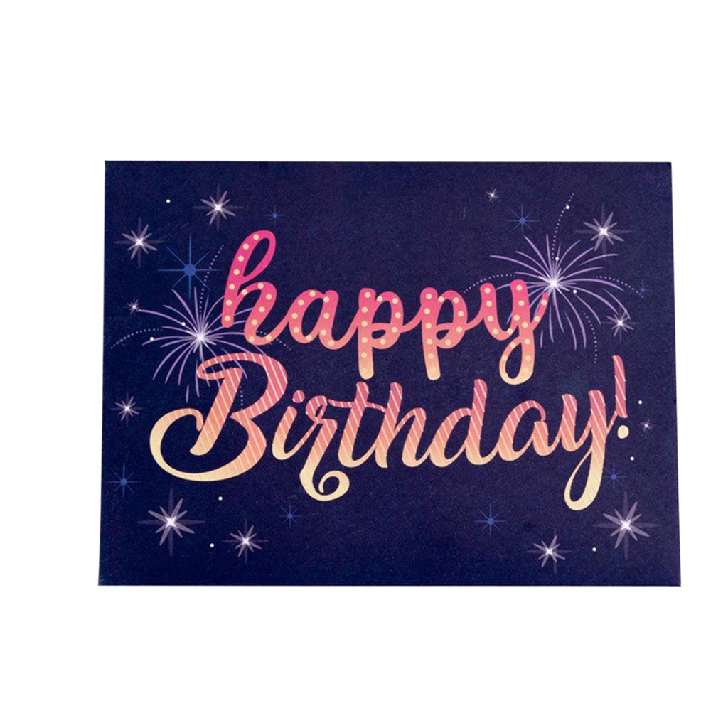 Happy Birthday Creative Birthday Three-Dimensional Greeting Card High-end Feeling Birthday Greeting Card With Music Lighting 3D Greeting Card