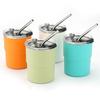 Outdoor Camping Travel Cup Cute Shot Glasses with Straw, Mini Shot Tumbler with Lid and Straw, Kawaii Insulated Tumblers