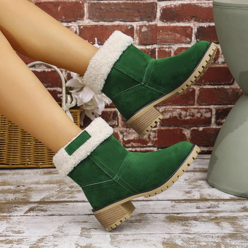 

Желаю зима новые большие размеры средние сапоги овечья шерсть два способа носки хлопковые туфли бархатные утолщенные зимние сапоги женские 43 зелёный