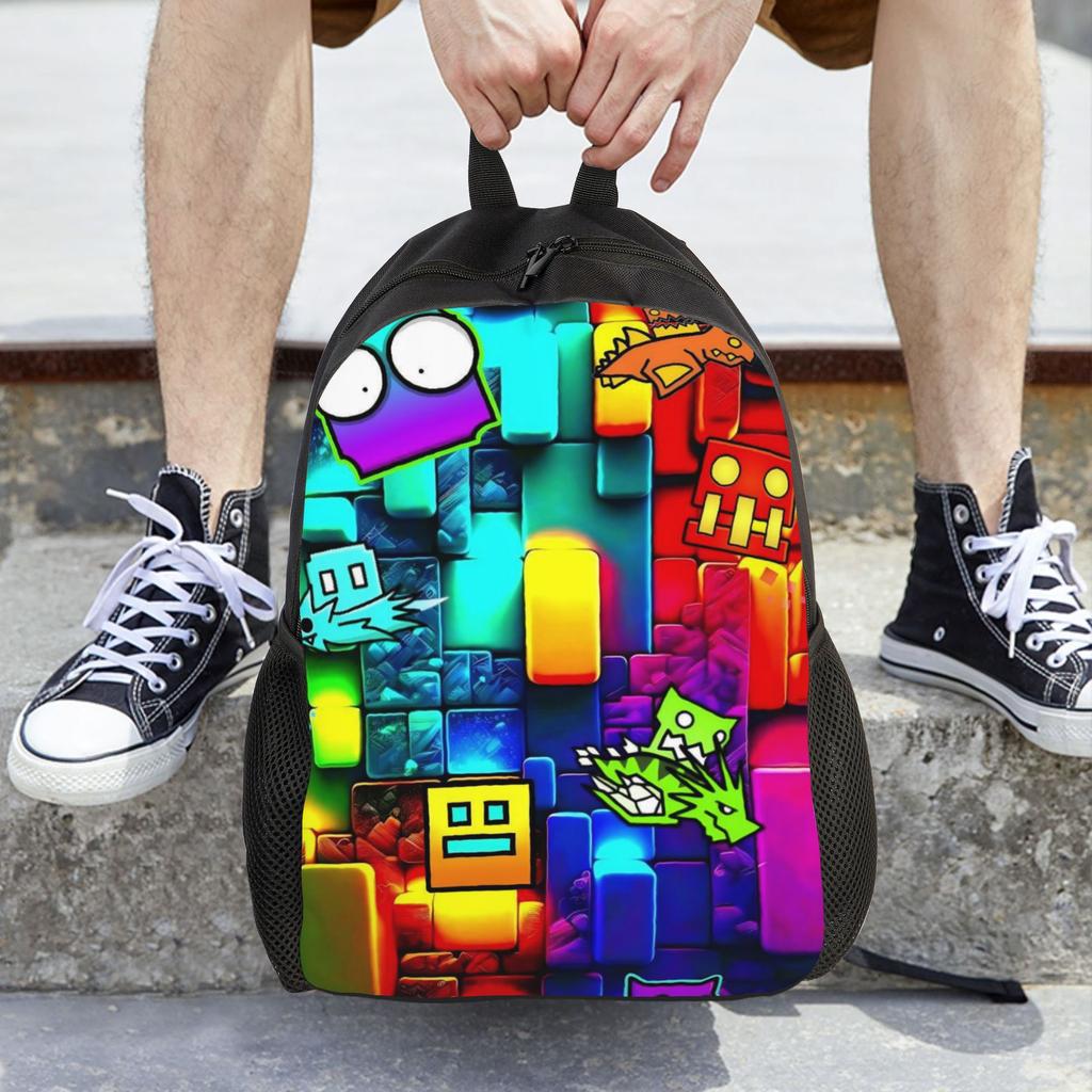 Zaino Geometries Dash per Uomo Donna Moda Scuola Superiore Giorno Lavoro Borse in Tela per Computer Portatile Durevole