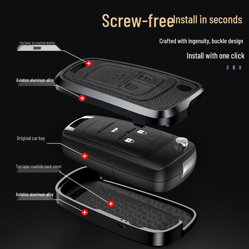 Buick Key Case: Compatible with Regal, GL8, LaCrosse, Excelle, GL6, Encore, Enclave – Car-Specific Key Bag.