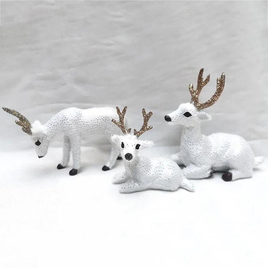 1 Pcs Simulated Animal Spotted Deer Christmas Reindeer Gift Decorations Plush Toys Ornaments