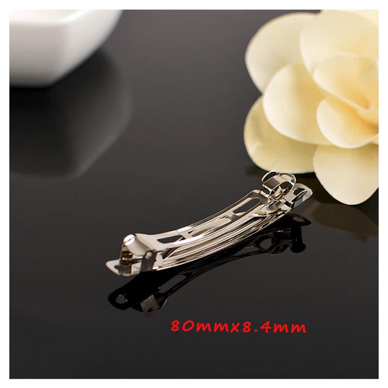 20pcs 10pcs Hair Clip for Girls Woman French Barrette Spring Hair Base Blank Bow Hairpin Automatic Hairclip Jewelry Making DIY