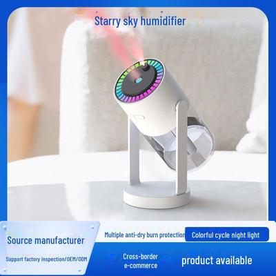 Starry Sky Projector & Aromatherapy Desktop Humidifier: Silent, Head-Shaking Design for Fresh Air