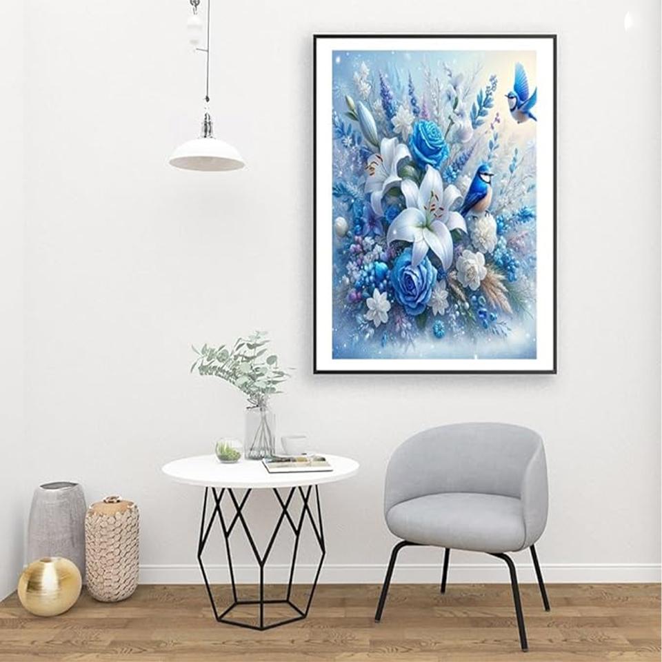 New Colorful Flower 5DDIY Diamond Painting Mosaic Flower Cross Art Picture Diamond Embroidery  Creative Hobbies Home Decoration