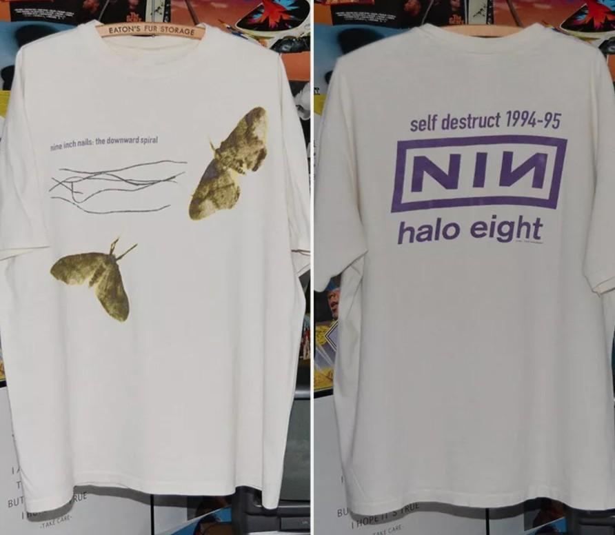 Nine Inch Nails band 1994 The Downward Spiral Reprint 2 side T-shirt S