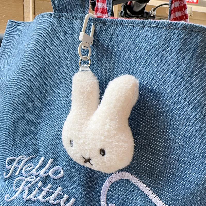 New Miffy Keychain High Color Value Cartoon Doll Rabbit Shape Creative Men's and Women's Cute Car Schoolbag Pendant Decoration