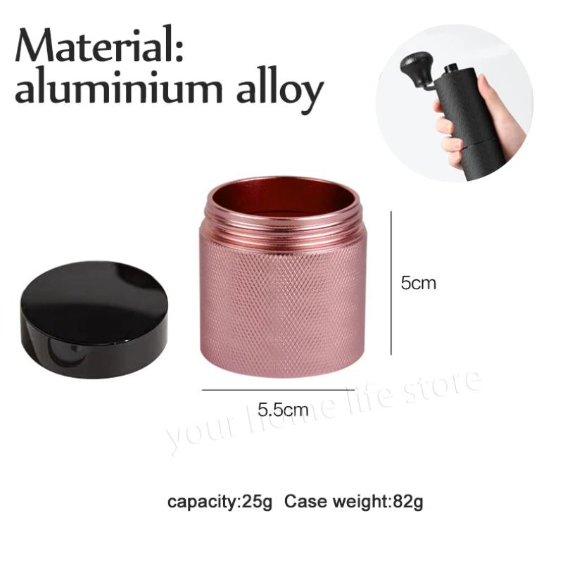Powder case for Manual Coffee Grinder,aluminium alloy,Upgraded CNC Grinding Core Bearing Coffee Bean Grinding case,Powder case