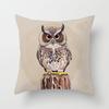 Cartoon Owl Pattern Throw Pillow Cover With Short Plush Print Living Room Sofa Decoration Cushion Cover Pillow Covers Decorative