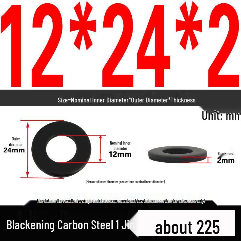 Blackened Thickened Oversized Metal Washer