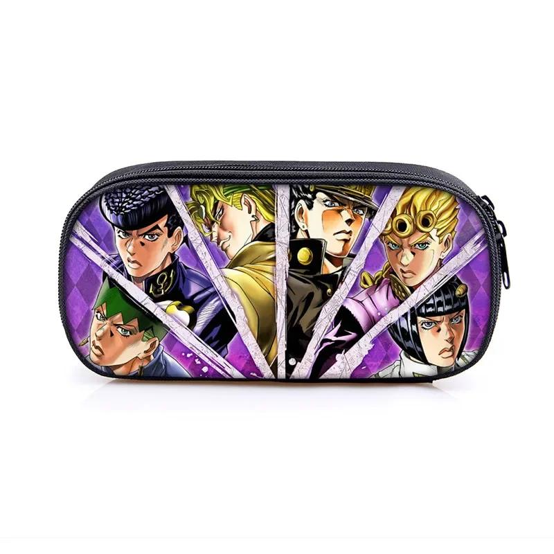 Anime Jojo Bizarre Adventure Piórnik Kujo Kira Yoshikage KILLER QUEEN Kosmetyczki Pudełko na przybory szkolne dla nastolatków Torby na artykuły papiernicze Prezent