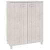 vidaXL Schuhschrank HAMAR Weiß 85x40x108 cm Massivholz Kiefer