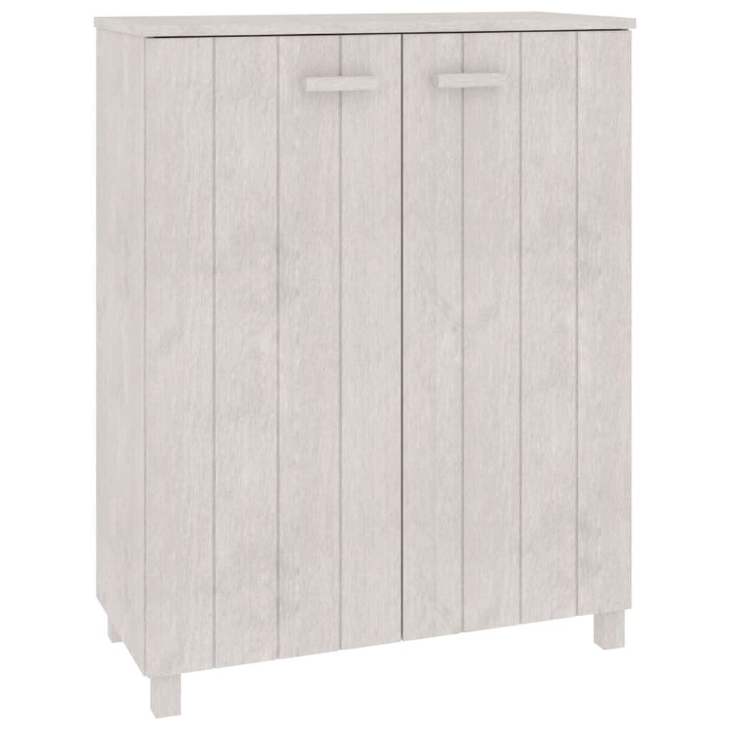 vidaXL Schuhschrank HAMAR Weiß 85x40x108 cm Massivholz Kiefer