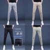 Young Men Summer Slim Fit Business Casual Pants With Stretch Cotton For Daily Wear