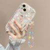 3D Flower Pearl Chain Phone Case For Xiaomi Redmi Note 12 4G Note 14 13 Pro Plus 5G 11 10 11S 12S 14C 13C 12C 9C 10C 9A 9 A1 A2