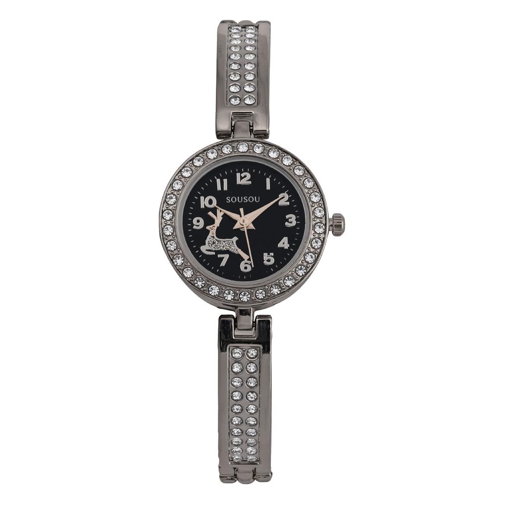 Women Crystal Rhinestone Ladies Dress Wristwatches Bracelet Quartz Watch Clock