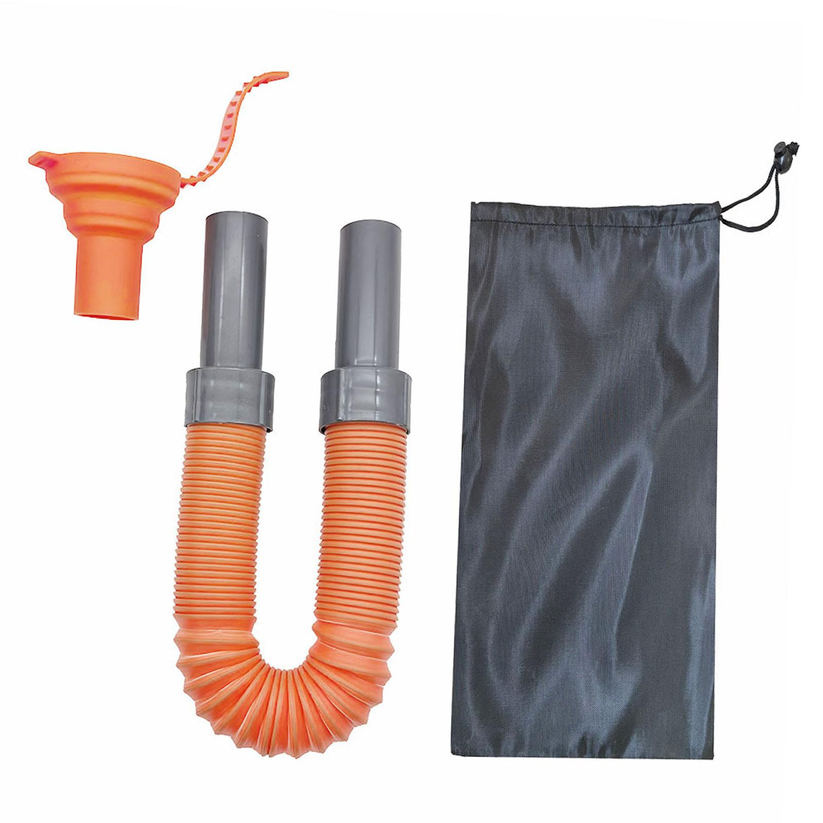 Expandable Water Hose for Water Storage Tank Lightweight Flexible Compact Expanding Hose for RV Trailer Outdoor Camping оранжевый