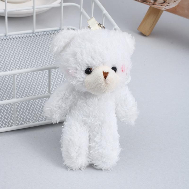 10/30/50pcs12cm Cute Blush Teddy Bear Cartoon Rabbit Bunny Animal Plush Stuffed Dolls Toys Keychain Pendent Small Gift