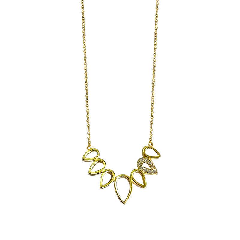 Small Fresh Hollow Leaf Necklace with Niche Design, Simple Temperament, Collarbone Chain, New Trend