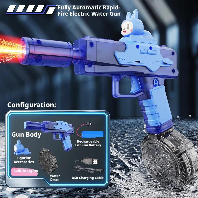 Hot New Cartoon Electric Water Gun Toys Summer Outdoor Beach Pool Garden Fight Games Kids Automatic Water Gun Birthday New Gifts 2