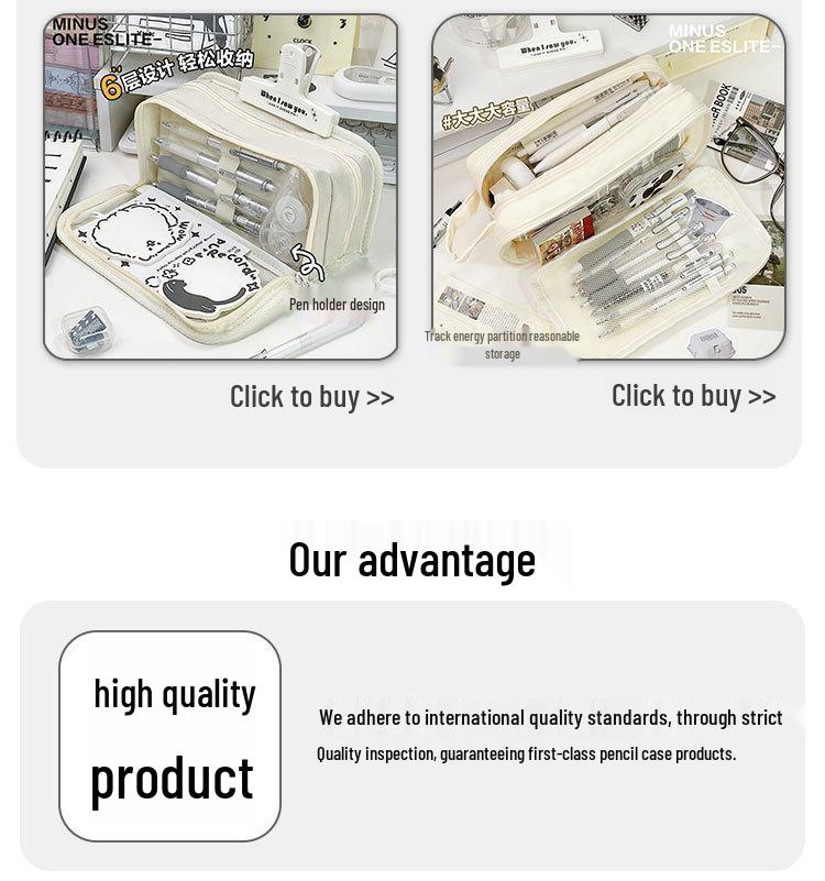 2024 Clear Ita Bag Pencil Case: High-End Korean Stationery Box for Girls