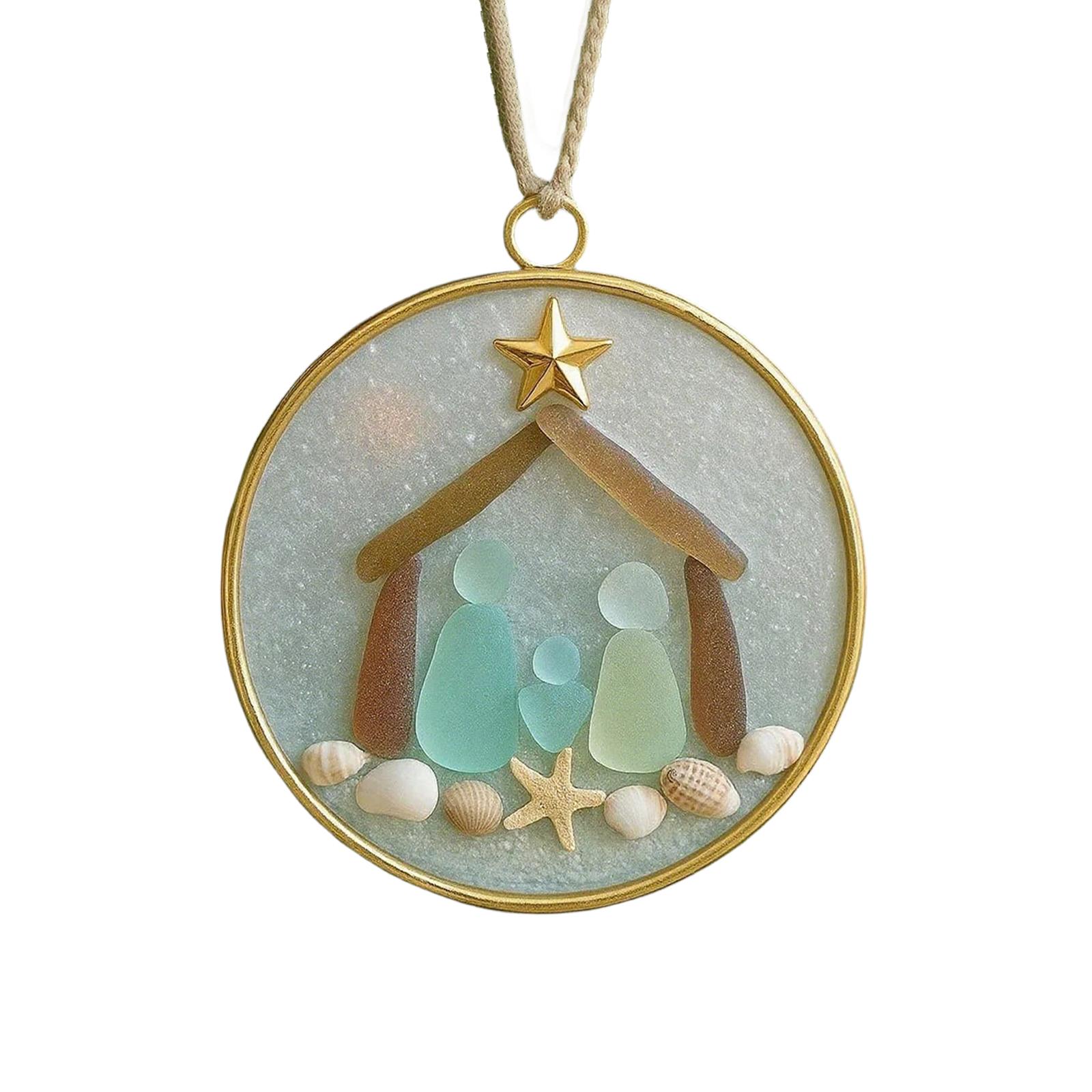 

2D Плоское Акриловое Прибрежное Рождественское Украшение Елки Океанская Тематика Домашний Декор И Украшение Комнаты One Size