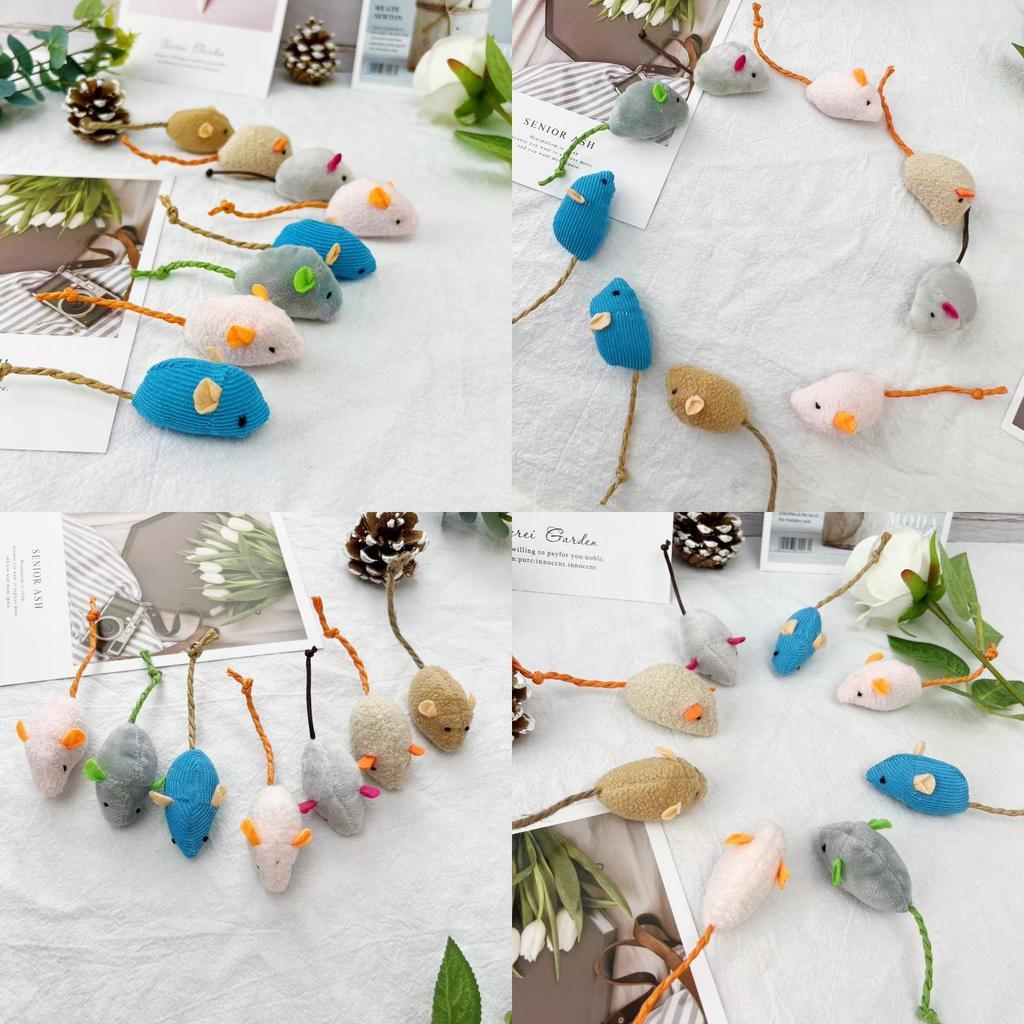 Catnip Mouse Plush Toy With Durable Herbal Chewing Material For Pet Play And Biting