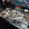 New Orleans Saints2 Druck Kissen Rutschfest Laptop Tablet Großes Mauspadd XXL Matte Mini-PC Spielmatte Mit Verriegeltem Rand