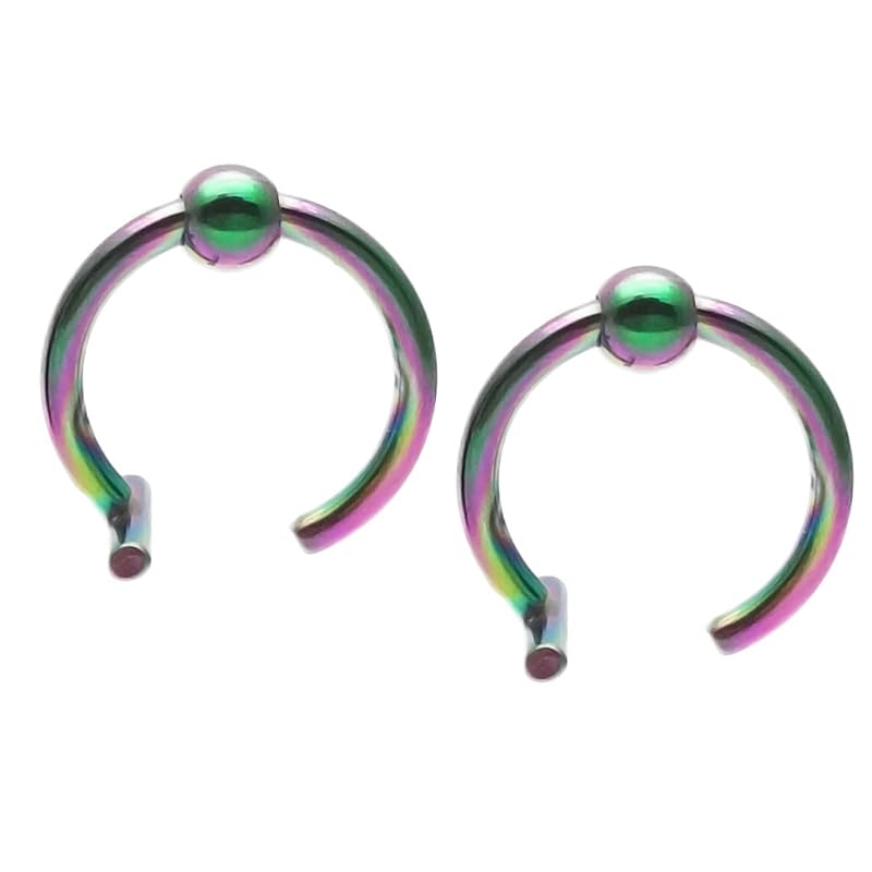 

five ships don t drill holes fake earrings ear cuff [7QSQ] set of 2 ([#3] 1 series [Nose/mouth] Rainbow ×2)