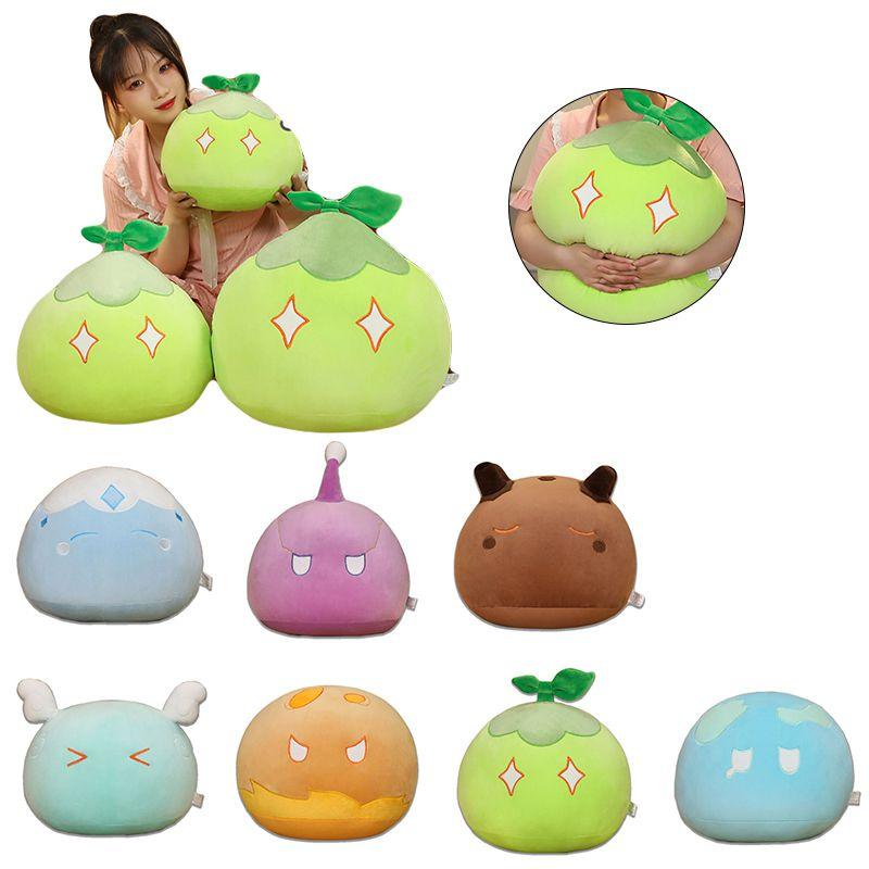 Impact Slimes Genshin Plush Toy Stuffed Doll Pillow Cushion Anemo Geo Cryo Pyro