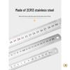 Student Stainless Steel Ruler Set - 15cm, 20cm & 30cm High Precision Straight Rulers for Office & Study