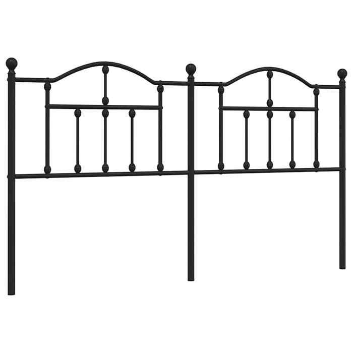 VidaXL Black Metal Headboard 160 Cm 353474