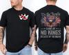 No Kings Day We The People Patriotic No Kings American Flag Front & Back T-Shirt