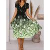 JPNTKY Fashion Summer Spring Short Sleeve V-Neck Casual Dresses