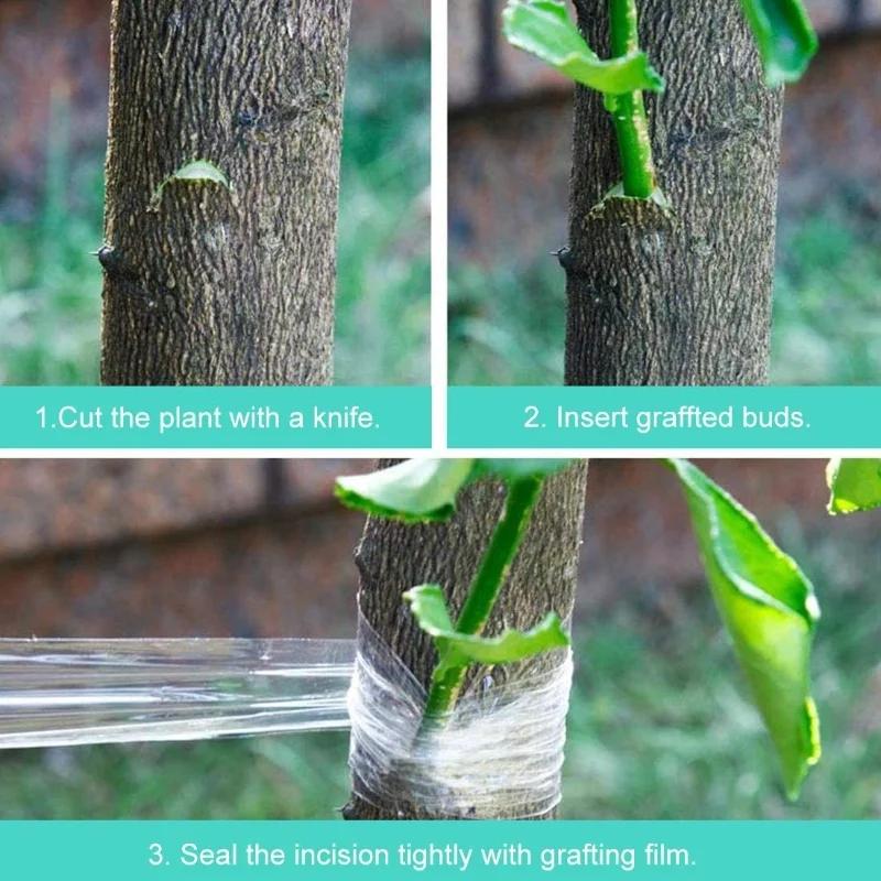 200M PE Parafilm Grafting Tape For Grafting Trees Self-adhesive Garden Tree Plants Seedlings Vine Tomato Grafting Accessories
