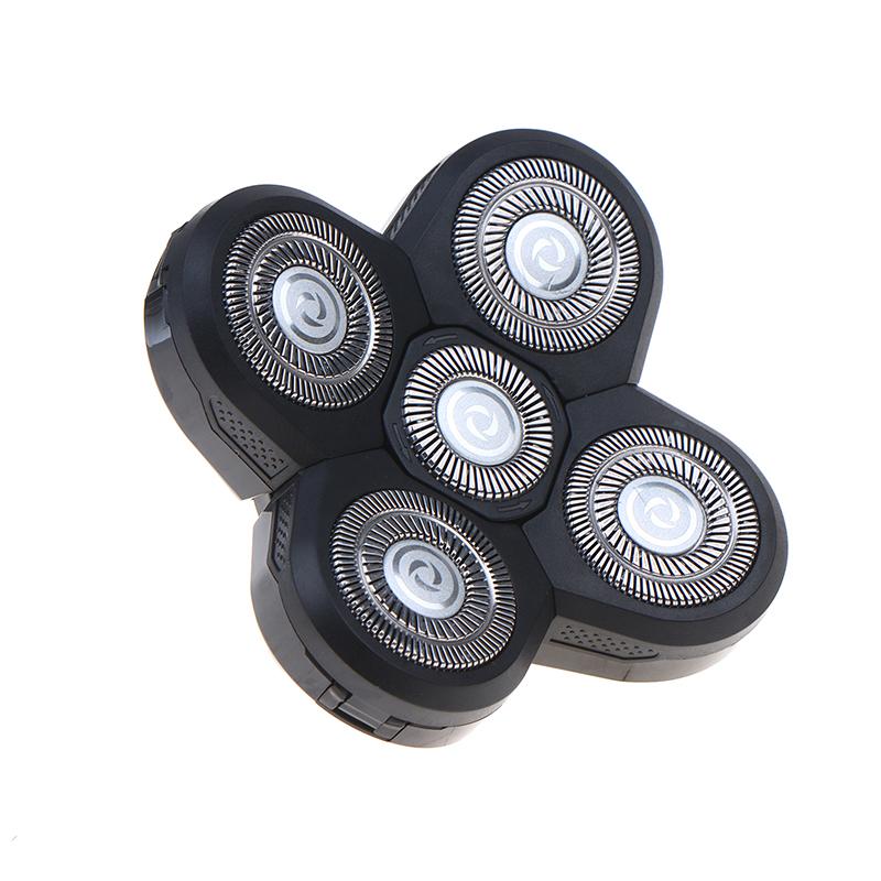 1Pcs 5 Heads Electric Shaver Replacement Heads 5 Floating Blade Head For Bald Head Shaver Compatible With Most 5 Blade Shavers серебряный