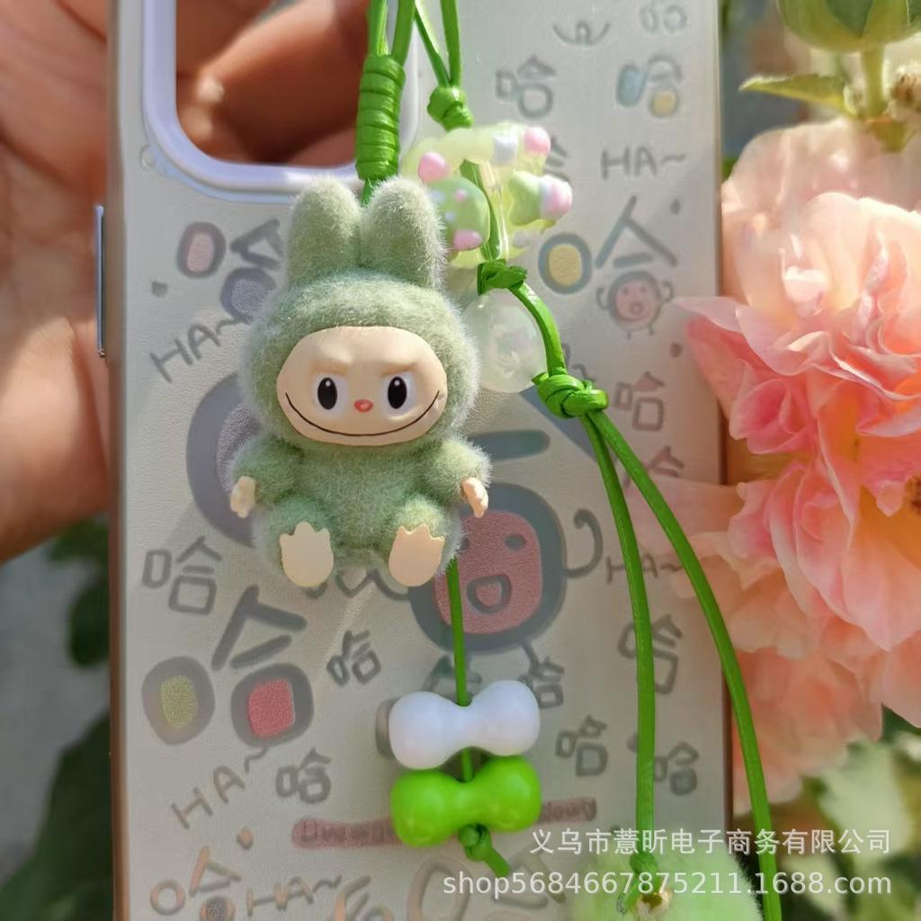 Sedící chlupatá koule Roztomilá Zrnko Trendy Hrací taška Mini přívěsek Ozdoba Klíčenka