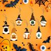 16 Pieces Halloween Hanging Decorations for Tree Gnome/Pumpkin/Skull/Cat Shape Indoor Outdoor Ornament with Rope for Party Holiday