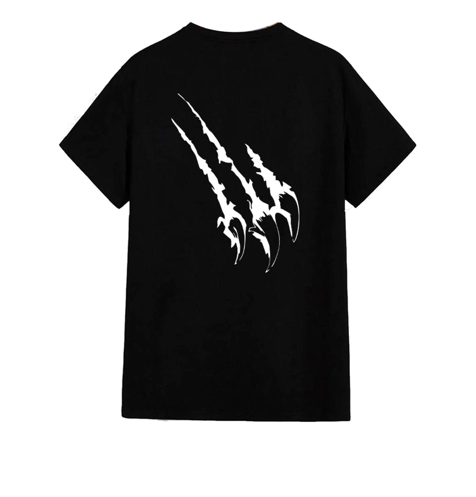 Унисекс футболка - Разорванные когти - Повседневная летняя студенческая пара Оригинальная Хэллоуин 3XL