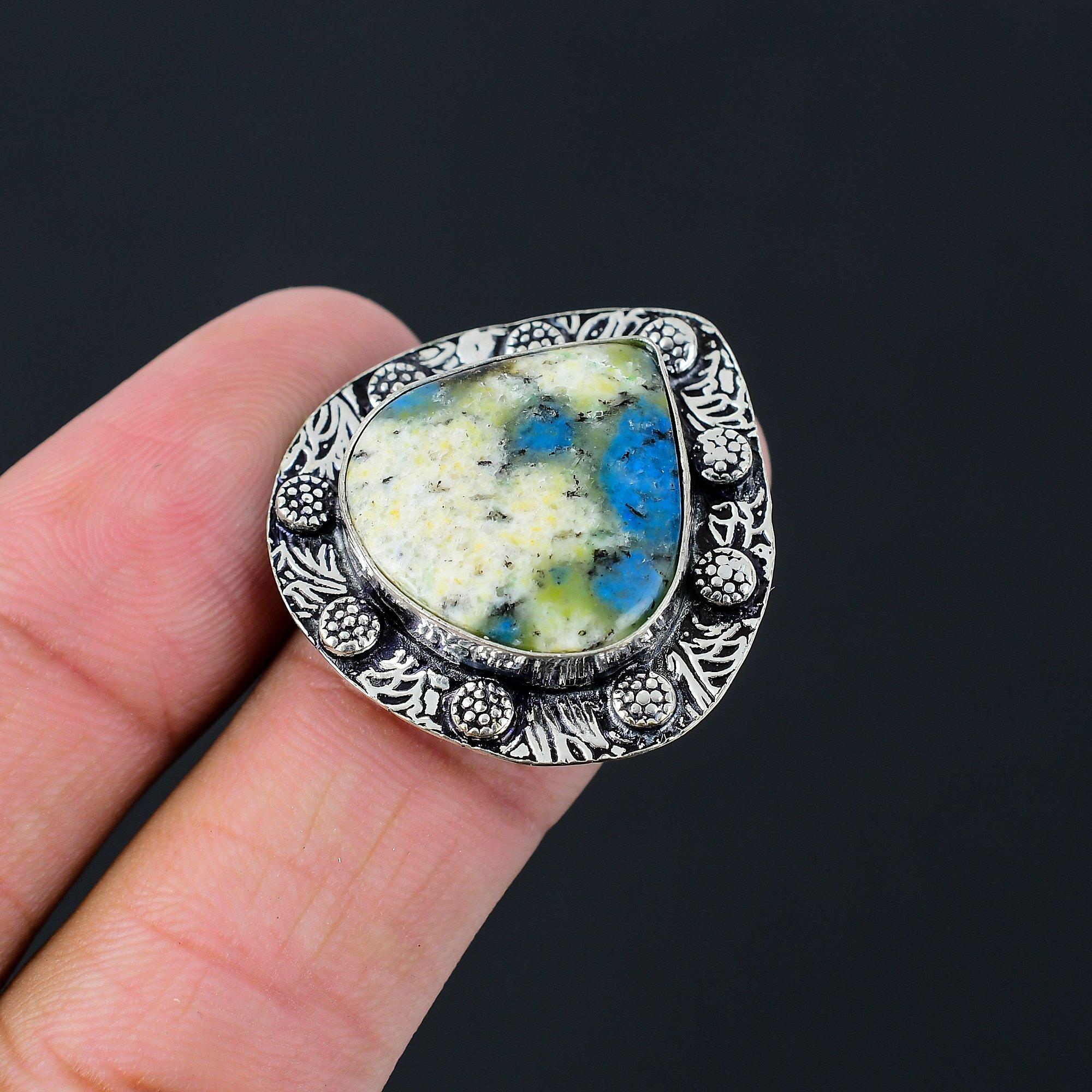 Mothers day Deal Sterling Silver Natural K2 Jasper Stackable Ring Jewelry US 8 8