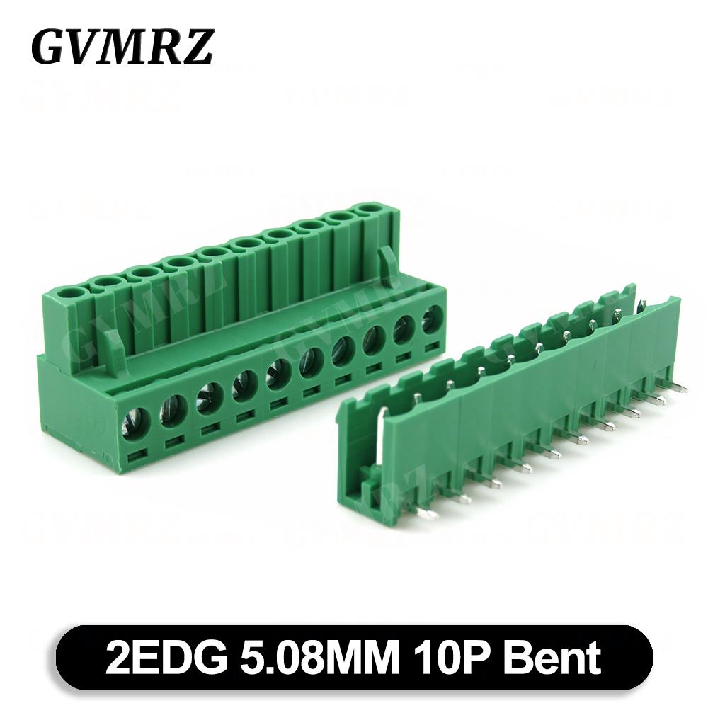 5Set 2EDGK 5.08mm Terminal Block Male Female 5.08 Plug-in Opening PCB Connector 2EDG PCB 2P 3P 4P 5P 6P 7P 8P 9P 10P 12P