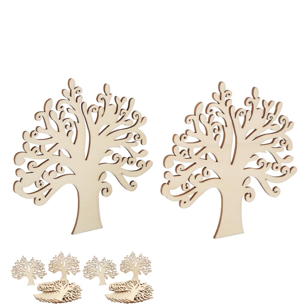 20Pcs Tree Shape Wood Chips Multi Purpose Smoother Surfaces Unique Appearance DIY Wood Chips for