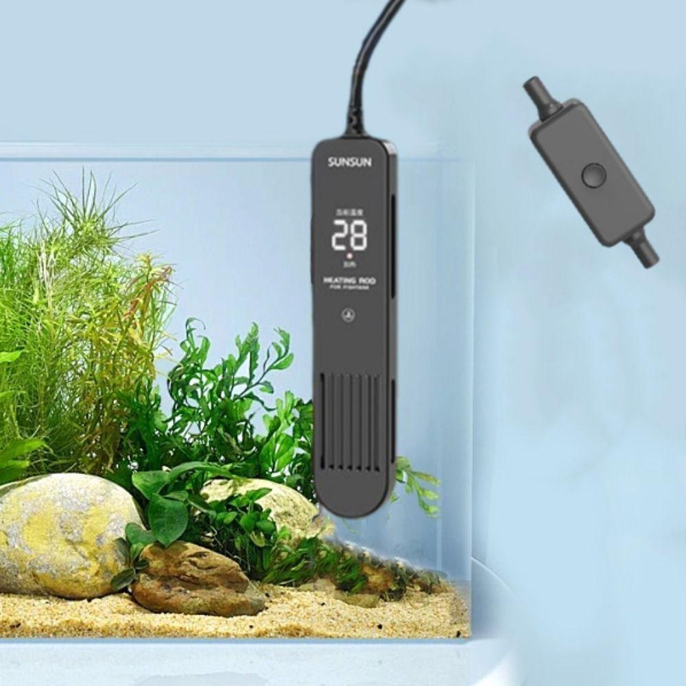 LCD Display Digital Fish Tank Heating Rod Adjustable Water Heating Rod  for Turtle Feeding
