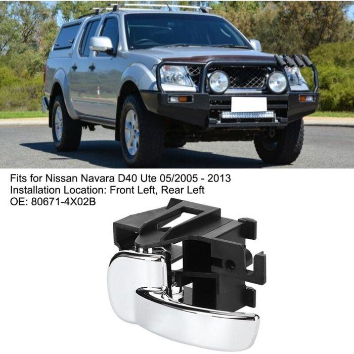 Poignée de Bouton de poignée de porte intérieure gauche de voiture, adapté à Nissan Navara D40 Ute 05/2005 – 2013