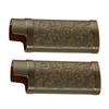 2Pcs Zinc Alloy Lighter Cover Retro Pattern Reusable Portable Lighter Sleeve Case for Travel