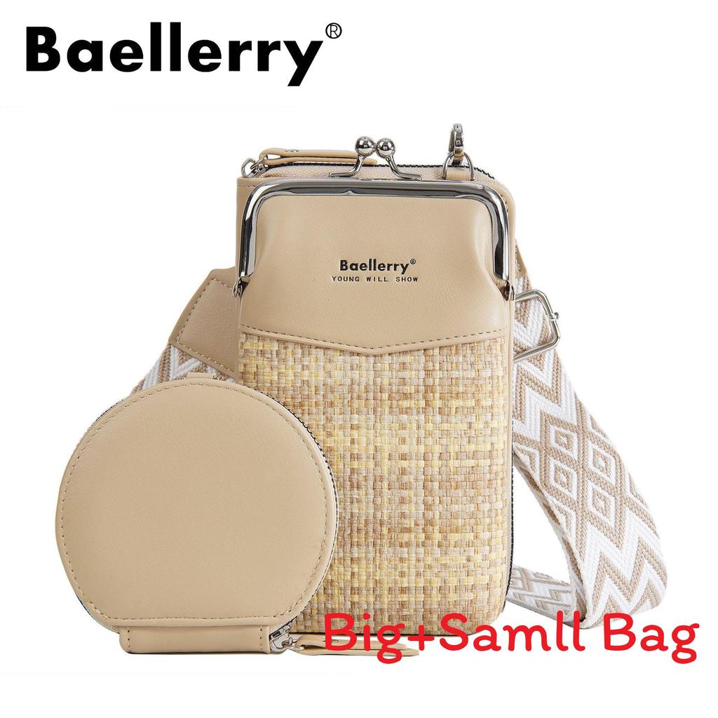 Baellerry Phone Crossbody Bag With Contrasting Colors And Pu Material For Daily Use