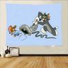 Cartoon TTom And JJerry Tapestry Wall Hanging Printed Polyester Tapestry INS Decoration Wall Decor