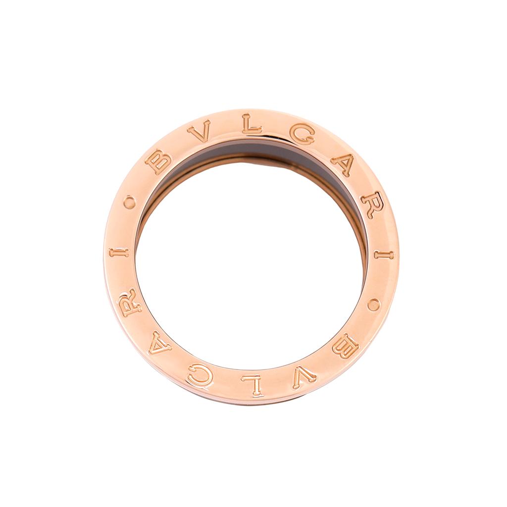 Bvlgari B.Zero1 Serie Vier Ringe Schwarze Keramik Goldring Damenringe AN855563