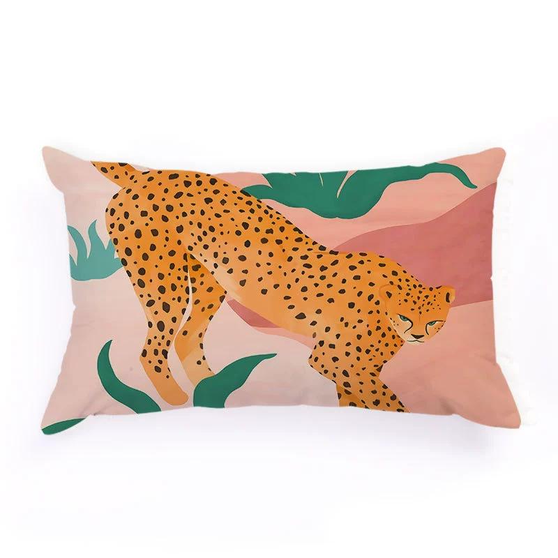 30*50cm Cartoon Leopard Pillow Cover Cute Colorful Cheetah Pattern Cushions Cover Home Car Sofa Decoration Pillowcase